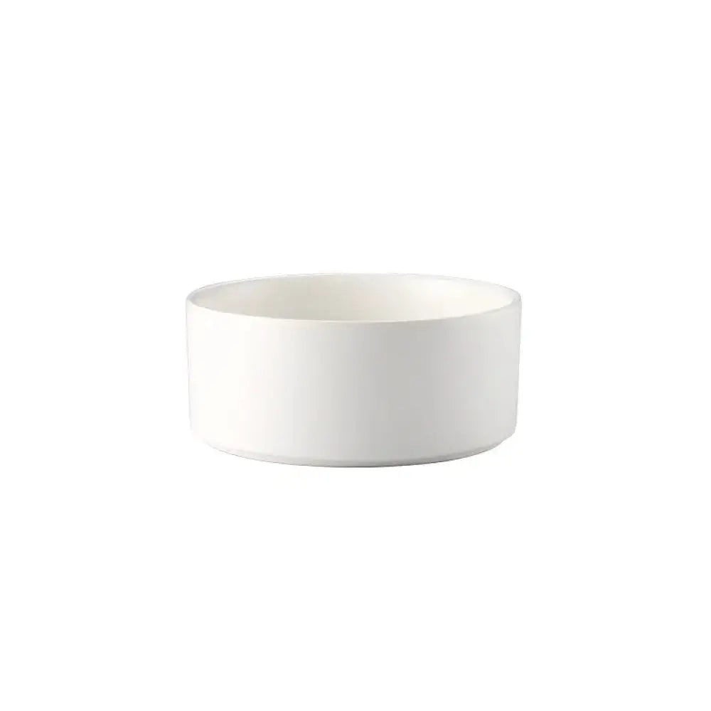 Minimalist Matte Ceramic Bowl Set with Wooden Stands