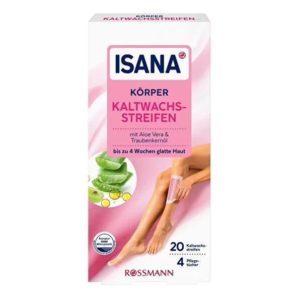 Isana Hair Removal Wax Strips with Aloe Vera and Grape Seed Oil - Easy Hair Removal Solutions for Sensitive Skin