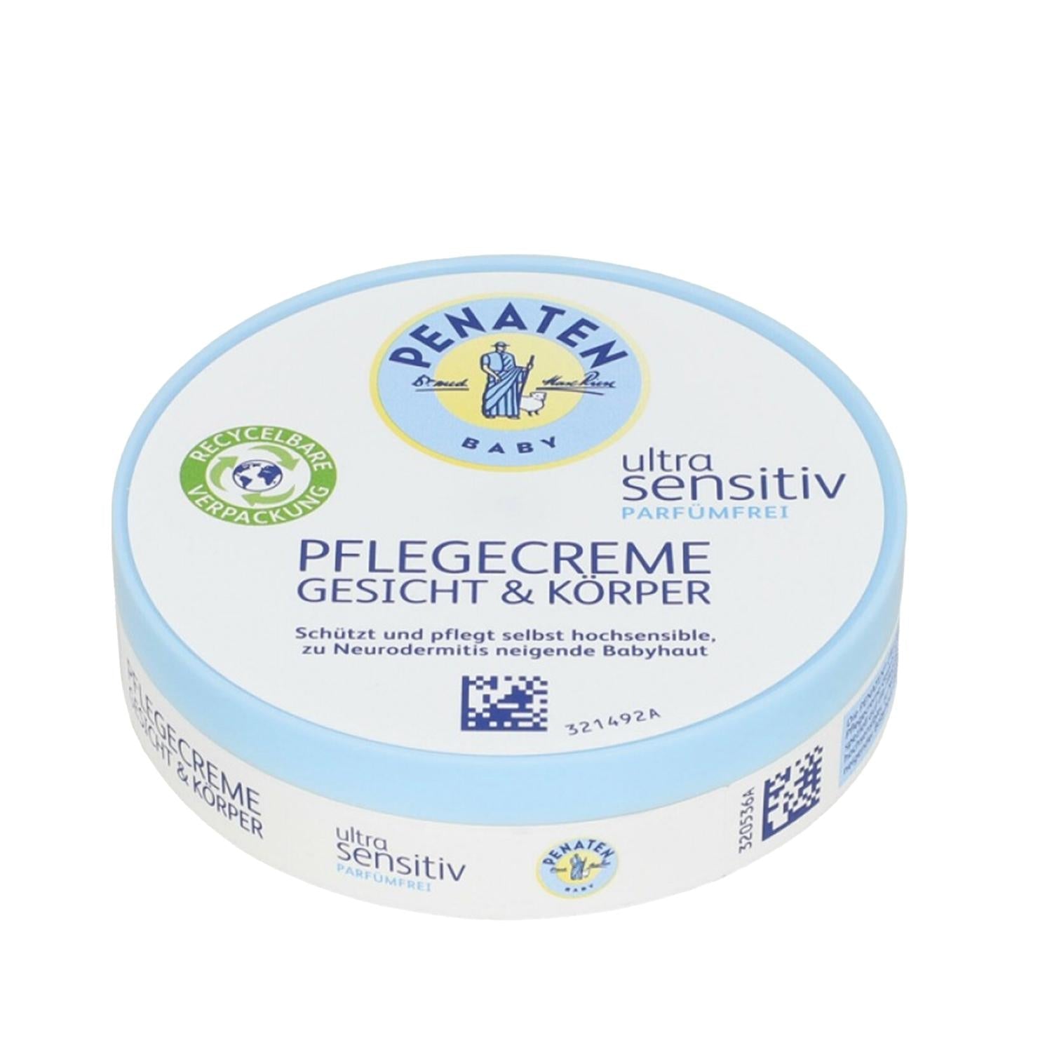 Penaten Baby Care Cream - Gentle, Hypoallergenic Moisturizer for Sensitive Skin (100ml)