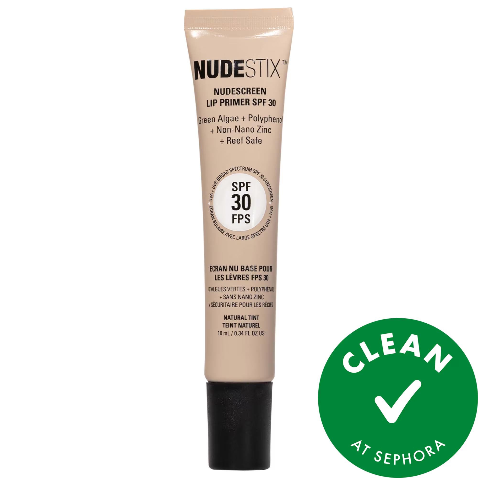 Nudescreen SPF 30 Lip Balm: Vegan, Cruelty-Free Anti-Aging Lip Primer with Mineral Sunscreen for Ultimate UV Protection & Hydration