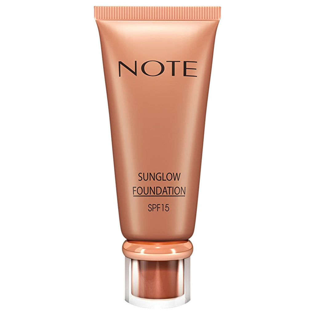 Note Sunglow Foundation: Luminous Bronzing Foundation with Vitamin E & SPF 15 | Paraben-Free, Non-Comedogenic Glow
